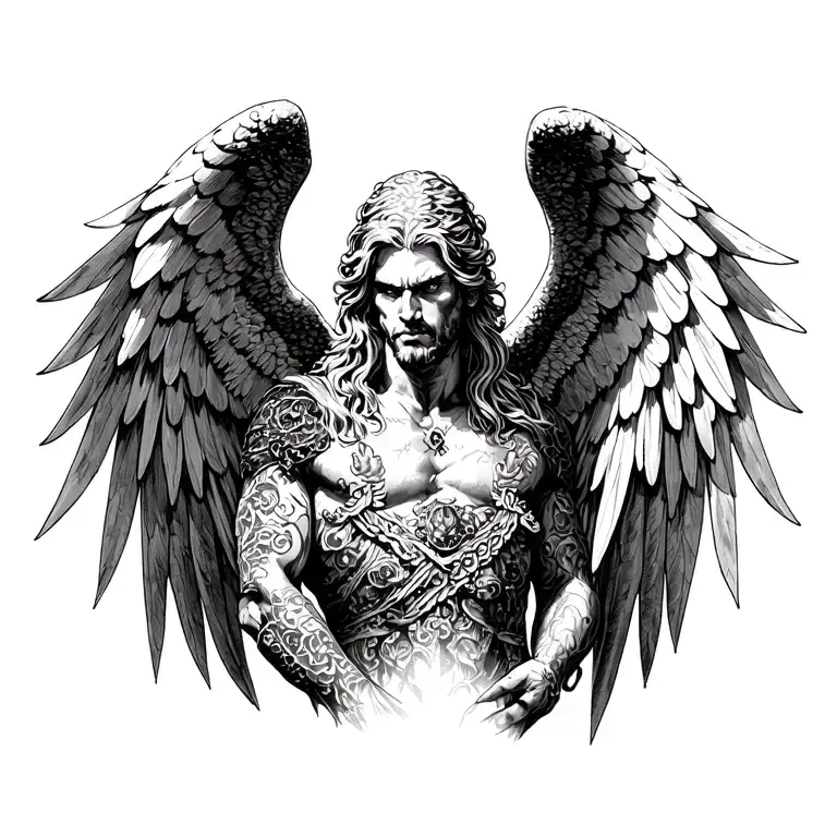 archangel uriel tattoo design idea