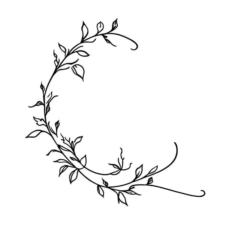 floral vine wrapping tattoo design idea