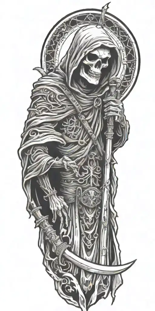 grim reaper tattoo design idea