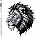 Lion Compass tattoo design idea