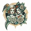 emma and diana tattoo design idea