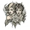 emma and diana tattoo design idea