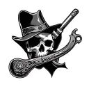 western tool sleeve tattoo design idea