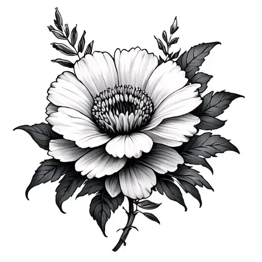 September And October Birth Flower tattoo design idea