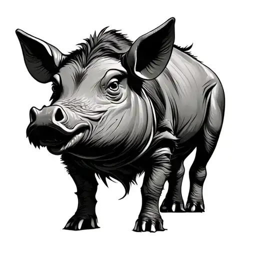 warthog tattoo design idea