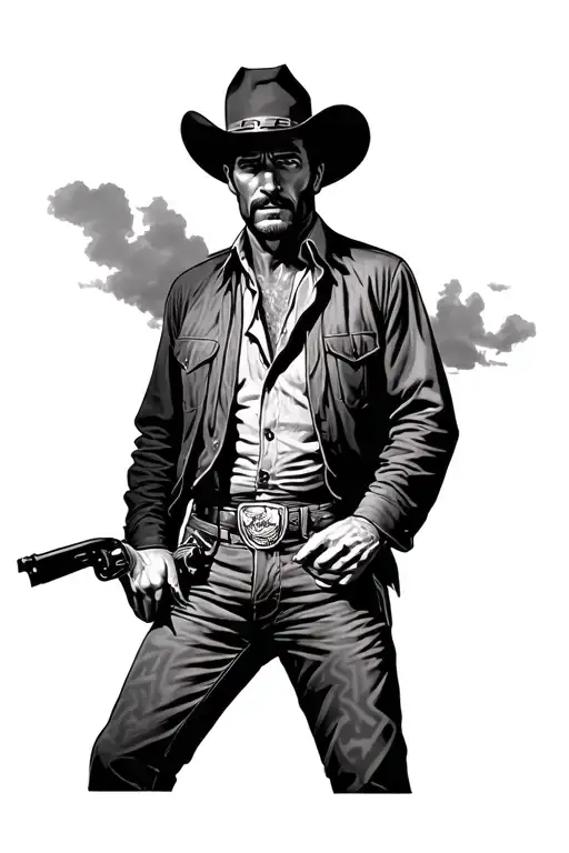 doc holliday, western, clint eastwood, cowboy, john wayne tattoo design idea