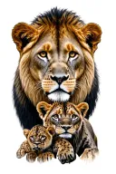 Lioness And 2 Cubs Tattoo tattoo design idea