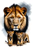 Lioness And 2 Cubs Tattoo tattoo design idea