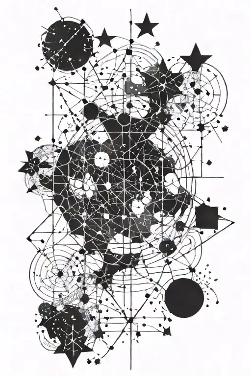 southern cross constellation with coordinates tattoo design idea