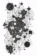 southern cross constellation with coordinates tattoo design idea