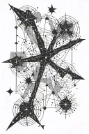 southern cross constellation with coordinates tattoo design idea