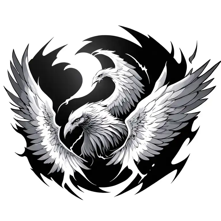 wings made of lightning bolts tattoo design idea