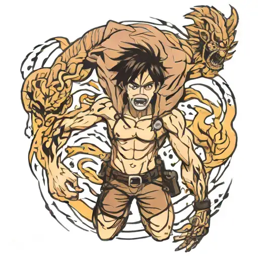 Eren jeager attack tattoo design idea