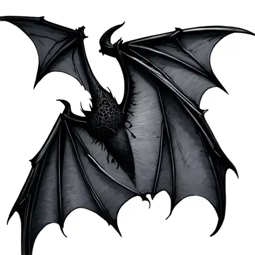 Lace Bat Wings tattoo design idea