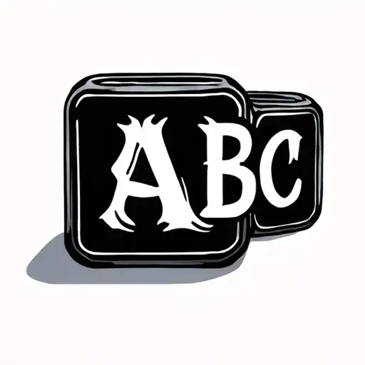 Abc Blocks tattoo design idea