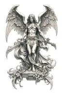 arch angel michael tattoo design idea
