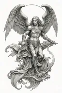 arch angel michael tattoo design idea