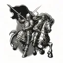 shaka and crusader knight tattoo design idea