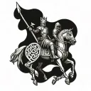 shaka and crusader knight tattoo design idea