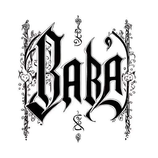 "Baba" Two Word Ambigram Generator tattoo design idea