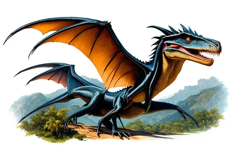 pteranodon, quetzalcoatlus, and pterodactyl tattoo design idea