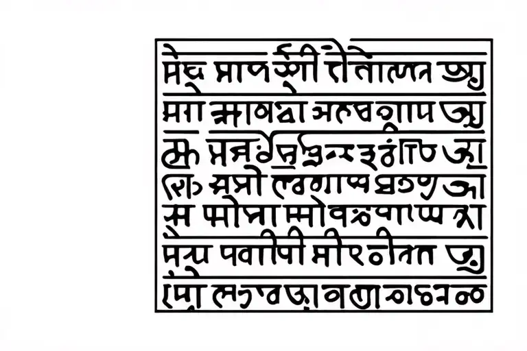 Hindi word Atharva tattoo design idea