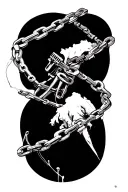 VII/LXXVII/LXIX with an mtb chain tattoo design idea