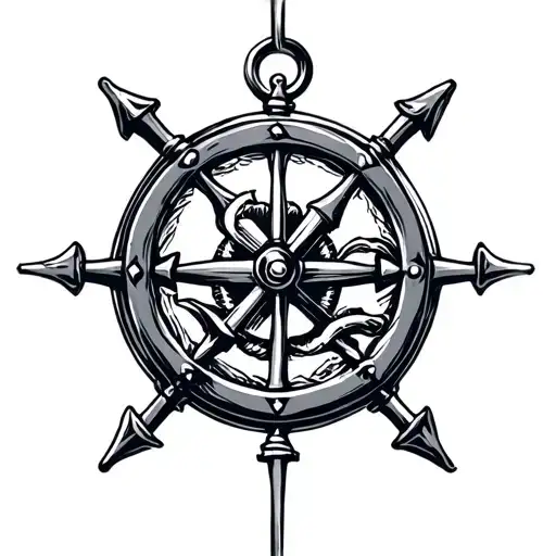 nautical elements like tattoo design idea