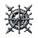 nautical elements like tattoo design idea