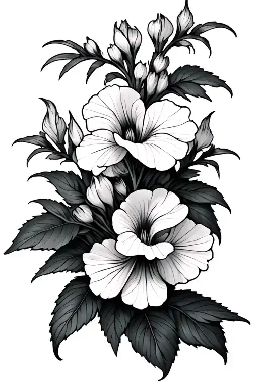 snapdragons tattoo design idea