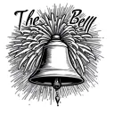 fireworks exploding with the name bell written  tattoo design idea