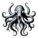 Cthulhu emerging tattoo design idea
