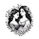 small but which is simple and symbolizes mom, dad and sister, so they are always with me tattoo design idea