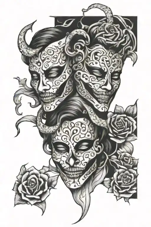 Something similar to Smile now Cry later but without the mask  tattoo design idea