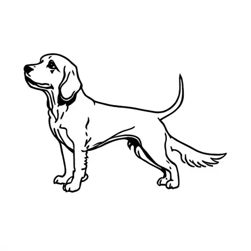 cocker spaniel dog tattoo design idea