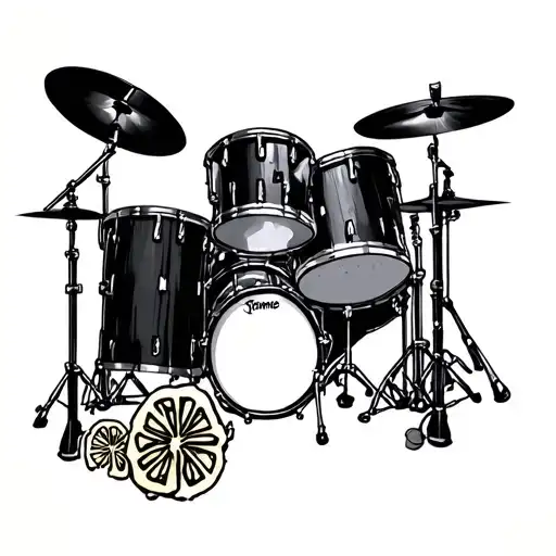 the stone roses band tattoo, lemon, she bangs the drums tattoo design idea