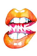 "Mine" bite mark tattoo design idea