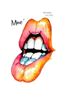 "Mine" bite mark tattoo design idea