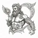 zeus tattoo design idea