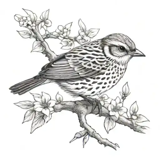 Lark tattoo design idea