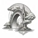 Rainbow Bridge tattoo design idea