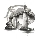 Rainbow Bridge tattoo design idea