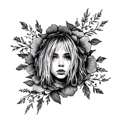 Billie Eilish lyrics incorporated tattoo design idea