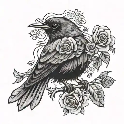 blackbird singing in the dead tattoo design idea