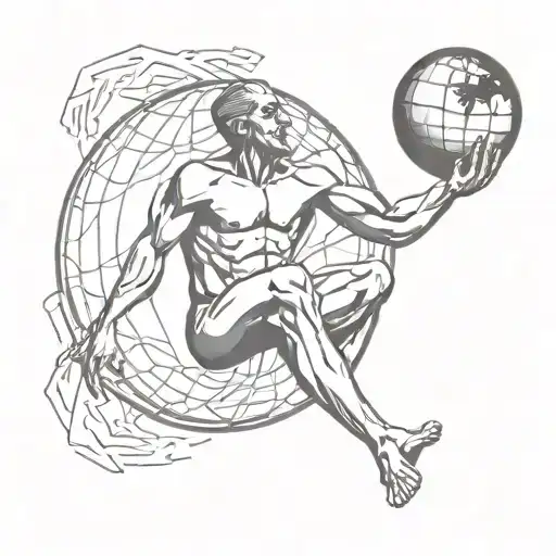 atlas holding the world tattoo design idea