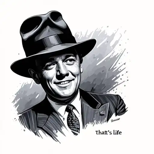 Frank sinatra thats life tattoo design idea