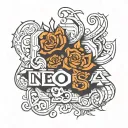 bricks with name tattoo design idea