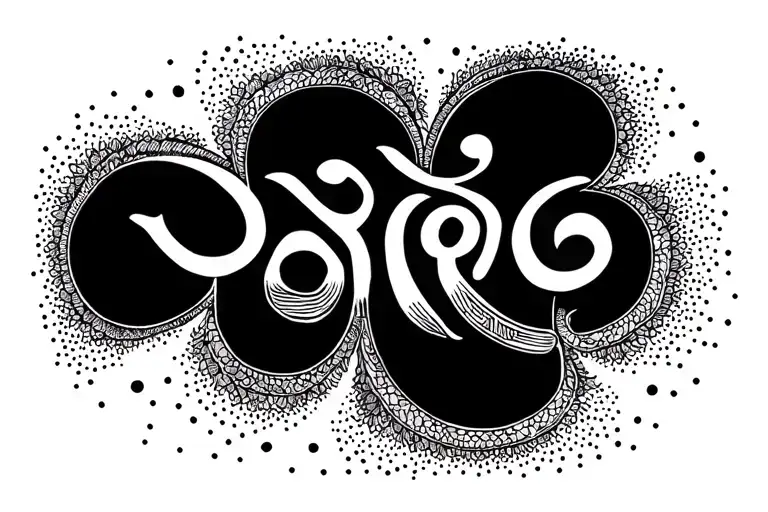 mantra written in Sanskrit tattoo design idea