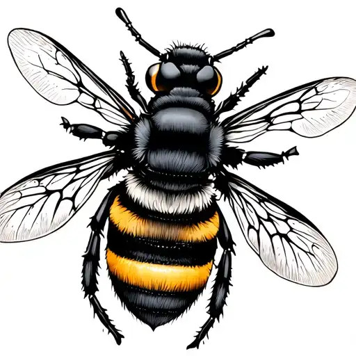 bumble bee and anchor design inspired tattoo design idea