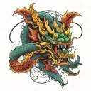 vietnamese draconian tattoo design idea